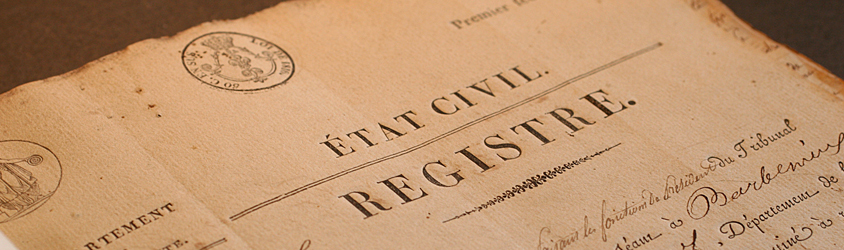 Ancien registre d'état civil